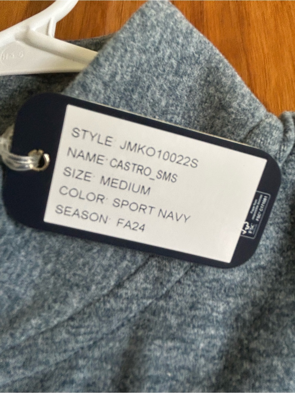 johnnie-O Gray Pullover quarter zip with pocket - Picture 3 of 4